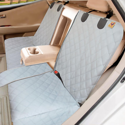 Bark Lover Dog Car Seat Cover for Back Seat, Waterproof Bench Backseat Protector, Nonslip Rear Seat Cover for Kids & Pets, Compatible with Middle Armrests, Fits Most Cars & Midsize SUVs