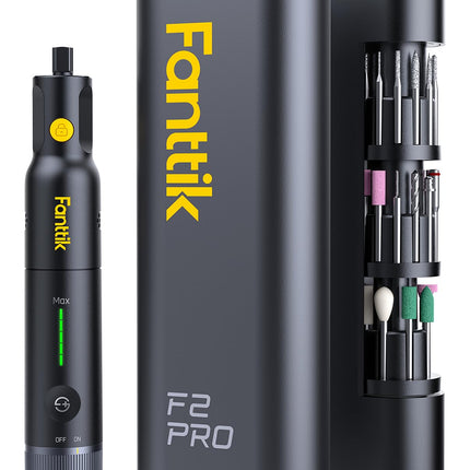 Fanttik F2 PRO Cordless Rotary Tool Kit Strong Magnetic Motor, Revostor Hub, 5 Variable Speed, 25000 RPM, 55 Accessories, for 3D Printed Sanding, Polishing, Drilling, Carving, Cutting DIY Craft