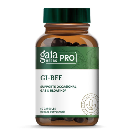 GAIA HERBS PRO GI-BFF Digestive Health Support Supplement - GI Health Supplement with Organic Fennel & Cinnamon Bark - Benegut for Occasional Gas & Bloating* - 60 Capsules (60 Servings)