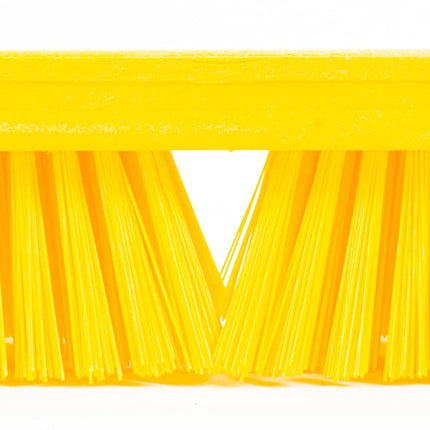 SPARTA Plastic Floor Scrub Brush, Brush Head Only, Deck Brush with ACME Standard Thread Fitting for Deck, Industrial Kitchens, and Hospitals, 10 Inches, Yellow
