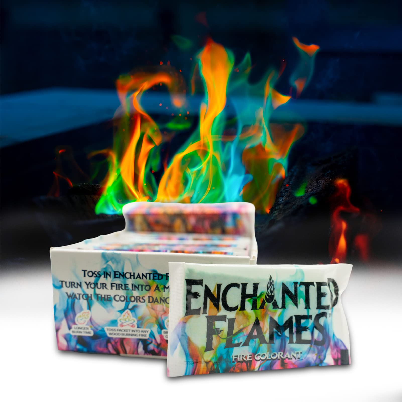 Fire Changing Powder Enchanted Flames Pack of 25 Fire Changing Color Packets for Campfires ...