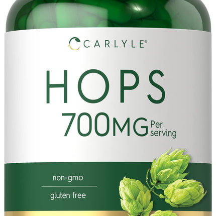 Carlyle Hops Supplement 700mg | 180 Capsules | Non-GMO & Gluten Free | Traditional Herb