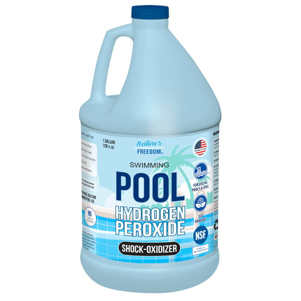 Nature's Freedom Hydrogen Peroxide Swimming Pool and Spa Non-Chlorine Shock-Oxidizer (1 Gallon), NSF Listed