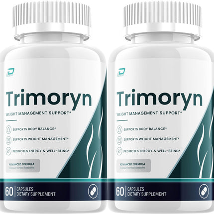 Trimoryn Capsules – Advanced Formula Pills Natural Ingredients Dietary Supplement - 2 Pack - 120 Capsules