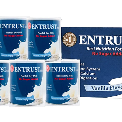 6 Packs - Entrust Milk - Best Nutrition Formula No Sugar Added