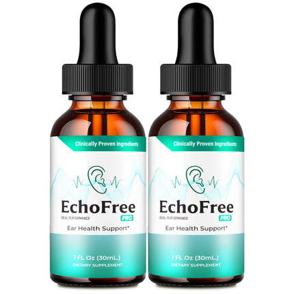 Echo Free Tinnitus Drops, Echo Free Tinnitus Relief for Ringing Ears, EchoFree Ear Health Support Supplement Liquid Drops All Natural for Healthy Ringing Ear Advanced Formula EchoFree Reviews (2 Pack)