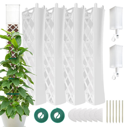 12 Inch Self Watering Moss Pole for Climbing Plants, D Shaped & Stackable