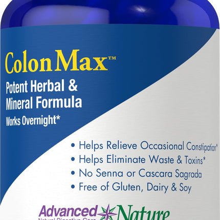 ColonMax | 100 Vegan Capsules | Potent Mineral and Herbal Formula | Digestive Care | by Advanced Nature