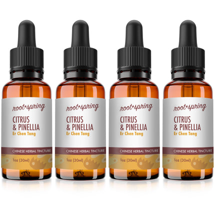 root + spring Citrus & Pinellia – Er Chen Tang – Er Chen Wan Herbal Tincture (Liquid Extract) - Concentrate with Dropper - Natural TCM Herb Blend Supplement 1 oz (Pack of 4)