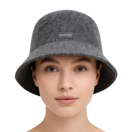 Adjustable Premium Sauna hat - 100% Natural Wool Sauna Hat for Men and Women - Sauna Cap with Sweatband - Insulating Breathable Wool Banya Hat for Spa, Home Steam Room, Unisex Steam Room Hats