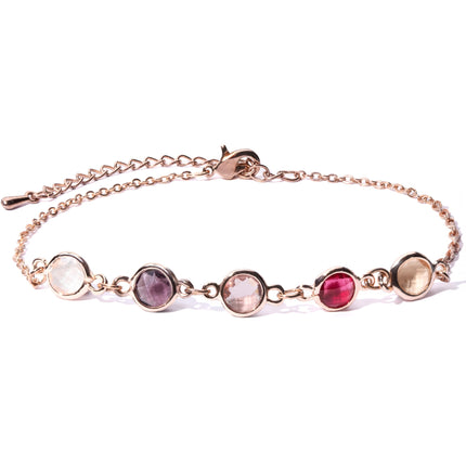 Birthstone Bracelets for Women, Custom Birthstone Bracelet with Gem Chain