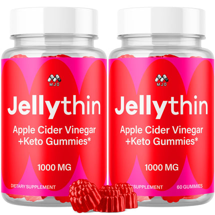 (2 Pack) Jelly Thin Weight Management Gummies, Official Jellythin Gummys with All Natural Ingredients, Advanced Jelly Thin Health and Wellness Support Maximum Strength Multivitamin Blend (120 Gummies)