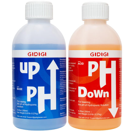 GIDIGI Hydroponics pH Up Down Solution pH Control Kit pH Adjuster