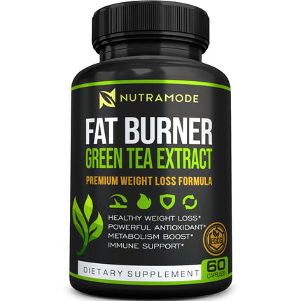 Premium Green Tea Extract Fat Burner Supplement with EGCG-Natural Appetite Suppressant-Healthy Weight Loss Diet Pills that Work Fast for Women and Men-Detox Metabolism Booster to Burn Belly Fat Fast
