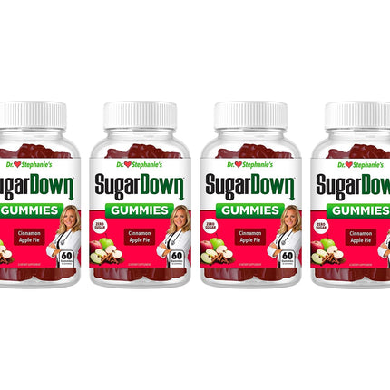 Pharmaganics Dr. Stephanie’s SugarDown Gummies – Ceylon & Cassia Cinnamon Supplement - 4 Pack