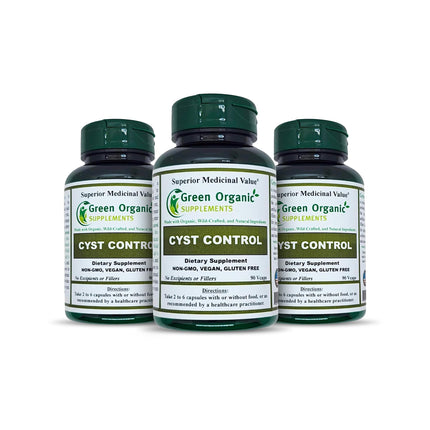 Green Organic Supplements Cyst, Breast Cyst, 90 VCaps, High Absorbable, Non-GMO, Gluten-Free (Pack of 3)