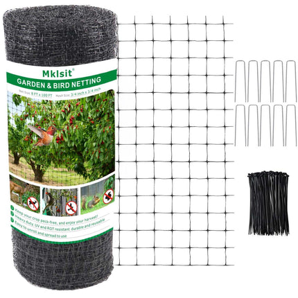 Mklsit Deer Netting Fence, 8ftx100ft Garden Netting Heavy Duty Bird Netting