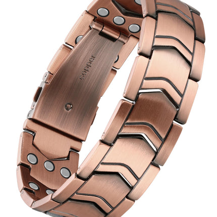 Feraco 3X Strength Copper Magnetic Bracelet for Men - 99.99% Pure Copper with 3800 Gauss Magnets
