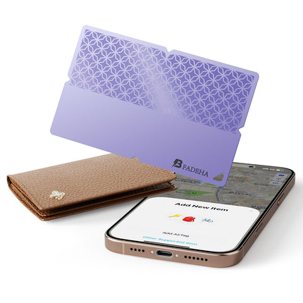 BFADEHA 2026 [Apple MFi Certified] (iOS Only) Bluetooth Tracker Smart Card for Apple Find My iPhone Wallet GPS Tracker, 5-10 Years Staying Power, Keys Finder and Item Locator for Keys, Bags, Passport