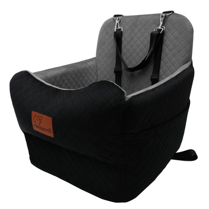 Dog Booster Car Seat for Medium/Small Sized Dogs,Memory Foam and Ultra Soft Fabric Car Pet Bed,Portable Travel Safety and Comfortable Dog Carseat with Washable Removable Cover,Thick Cushion（M-Blagre）