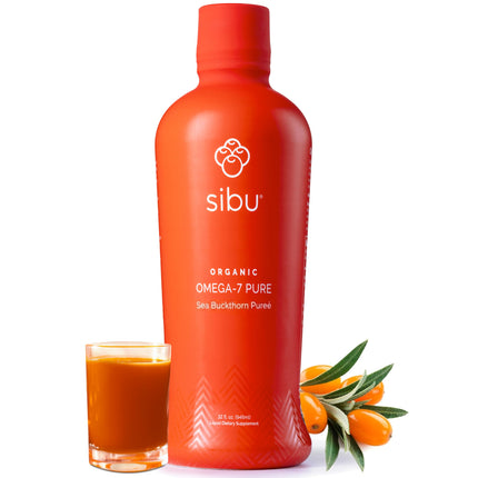 sibu Omega-7 Pure, 100% Pure Sea Buckthorn Juice (32 oz) USDA Organic