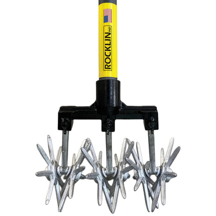 Heavy-Duty Rotary Cultivator with 2X Steel Tines for All Soil Types - Till, Aerate, Weed & Mix Soil | 60" Extra Long Handle