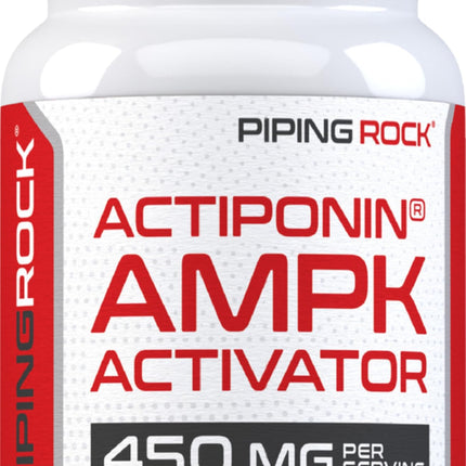 Piping Rock AMPK Metabolic Activator Supplement | 450 mg | 60 Capsules | Actiponin | Gynostemma Pentaphyllum Extract | Non-GMO and Gluten Free