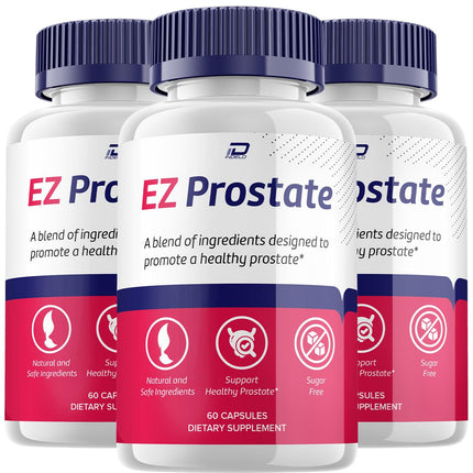 EZ Prostate Supplement for Men – EZProstate Pills Advanced Formula Supplements EZ Prostate for Men Health Supplement, Reviews (3 Pack - 180 Capsules)