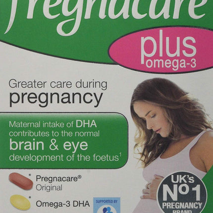 2 Packs Vitabiotics Pregnacare Plus Omega 3 - 56 Tablets = TOTAL 112 Tablets/Capsules by Vitabiotics