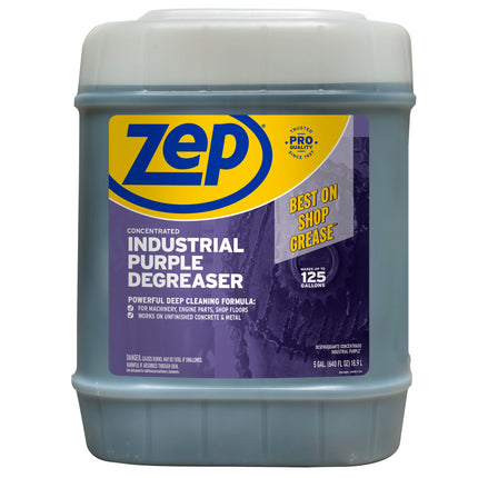 Zep Industrial Purple Cleaner and Degreaser Concentrate - 5 Gallon (Case of 1) R45815- Easy to Rinse Formula