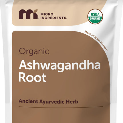 Micro Ingredients Organic Ashwagandha Root Powder, 2 lb | 453 Servings | Pure Withania Somnifera Root | Ancient Ayurvedic Herb