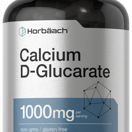 Horbäach Calcium D-Glucarate 1000mg | 120 Capsules | Non-GMO, Gluten Free Supplement