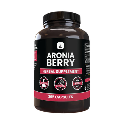 PURE ORIGINAL INGREDIENTS Aronia Berry Extract, (365 Capsules) Always Pure, No Additives Or Fillers, Lab Verified