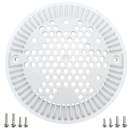 WG1048E White Pool Main Drain Cover Replacement Compatible with WG1048E for Suction and Dual Outlet Cover Replacement for Pools