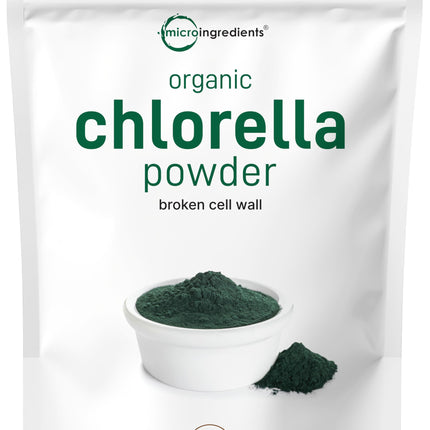 Micro Ingredients Organic Chlorella Powder, 20 Ounces | Broken Cell Wall for Complete Absorption | Raw Superfood Supplement, Rich in Protein & Vitamins | Non-GMO, Vegan, Non-Irradiated