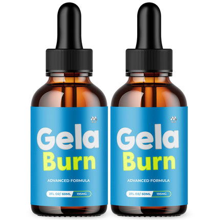 (2 Pack) Gela Burn Drops, Official GelaBurn Drops with Natural Ingredients, Advanced Formula Supplement with Max Strength Health & Wellness Active Lifestyle Multivitamins for Women& Men (60 Servings)