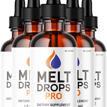 (5 Pack) Melt Drops Pro - Official Melt Drops Pro Pink Salt Premium Advanced Drop Formula Natural Support, MeltDrops Pro Supplement Vitamins Overall Health & Wellness Reviews, 5 Bottes for 5 Months