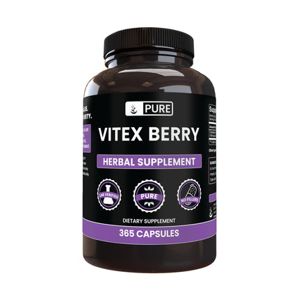 Pure Original Ingredients Vitex Berry (Chasteberry) (365 Capsules) No Magnesium Or Rice Fillers, Always Pure, Lab Verified