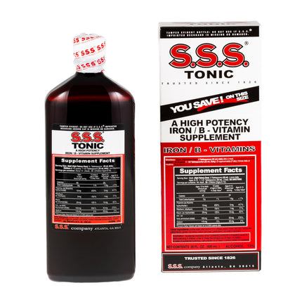 S.S.S. Tonic – High Potency Iron Supplement with B1, B2, B3 Vitamins – 20 fl oz Liquid Formula for Energy, Vitality & Wellness – Easy-to-Take, Iron-Rich, Made in USA, for Women & Men