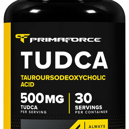 Primaforce TUDCA (Tauroursodeoxycholic Acid) 30 Servings, 500mg Tudca Per Serving | Premium Quality Bile Salts - Gluten Free, Non-GMO Supplement
