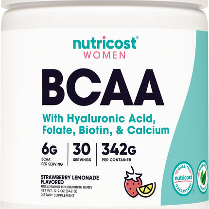 Nutricost BCAA for Women (Strawberry Lemonade, 30 Servings) - Formulated Specifically for Women - Non-GMO and Gluten-Free