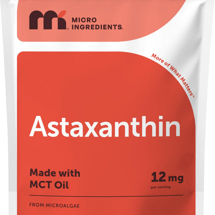 Micro Ingredients Astaxanthin 12mg with MCT Oil, 120 Softgels, 4 Month Supply | Premium Astaxanthin Antioxidant Supplements* | Fresh Microalgae Source | Triple Strength, Non-GMO, Gluten Free, No Soy