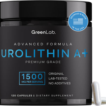 GreenLab Urolithin A+ 1500mg | Urolithin A Supplement for Energy, Mitochondrial Function, Cellular Support & Overall Wellness