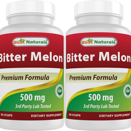 Best Naturals Bitter Melon 500 mg 90 Vcaps (90 Count (Pack of 2))