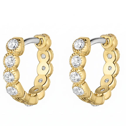 gorjana - Madison Shimmer Huggies 1/2" - 18k Gold or Silver Plated Women