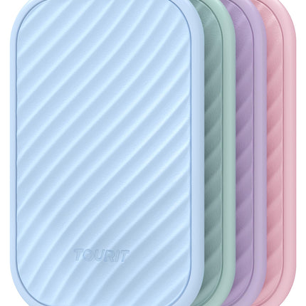 TOURIT Slim Ice Packs for Lunch Boxes and Coolers, 4 Pack Reusable Lunch Box Ice Packs, Long Lasting BPA-Free Non-Toxic Freezer Packs for Lunch Bags, Travel, Picnic or Camping, Morandi