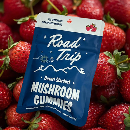 Road Trip - Desert Stardust - Mushroom Extract Gummies - Nootropic Blend - (4-Packs, Strawberry)