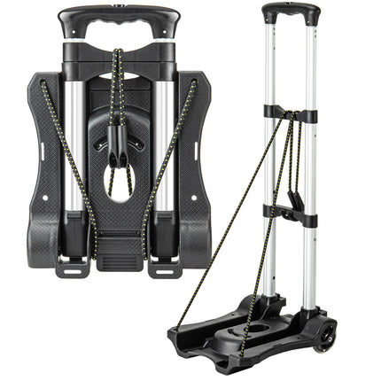 Vsaikeo Small Folding Hand Truck Dolly with 2 Wheels, Foldable Luggage Cart