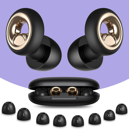 Vosaf 50dB Ear Plugs for Sleeping Noise Cancelling, Reusable Earplugs for Noise Reduction with 8 Ear Tips, Silicone Hearing Protection Ear Plugs for Work, Travel (Carbon)