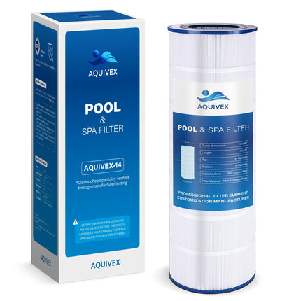 AQUIVEX CCRP200 Pool Filter Cartridge, Compatible with Pentair Clean & Clear 200, 160318, EC-160318, Pentair Clean and Clear RP 200, 160353, R173217, Pleatco PAP200, Unicel C-9419, 1 Pack